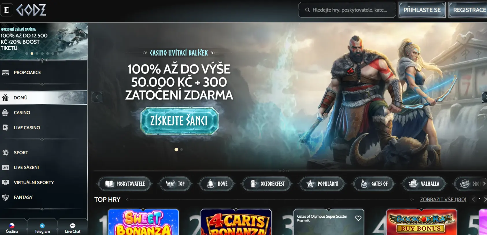 Godz Casino Screen